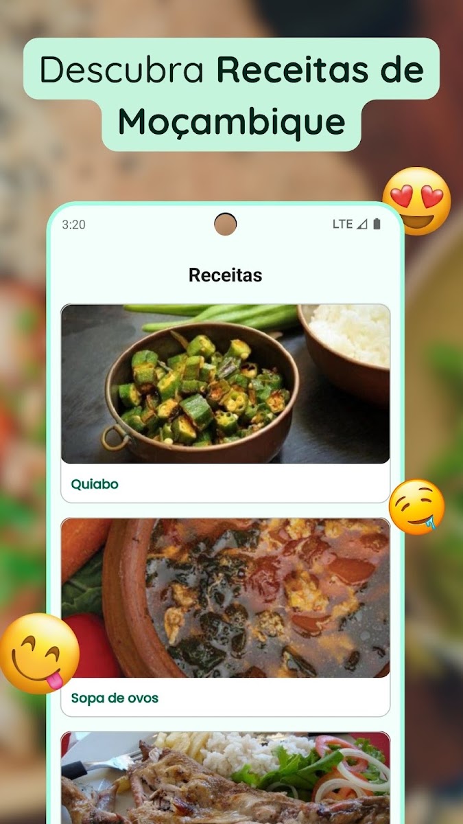 Lista de receitas do app
