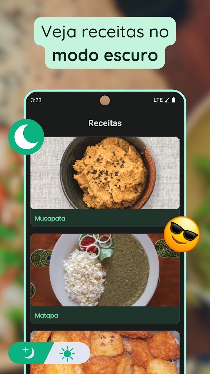 App no modo escuro